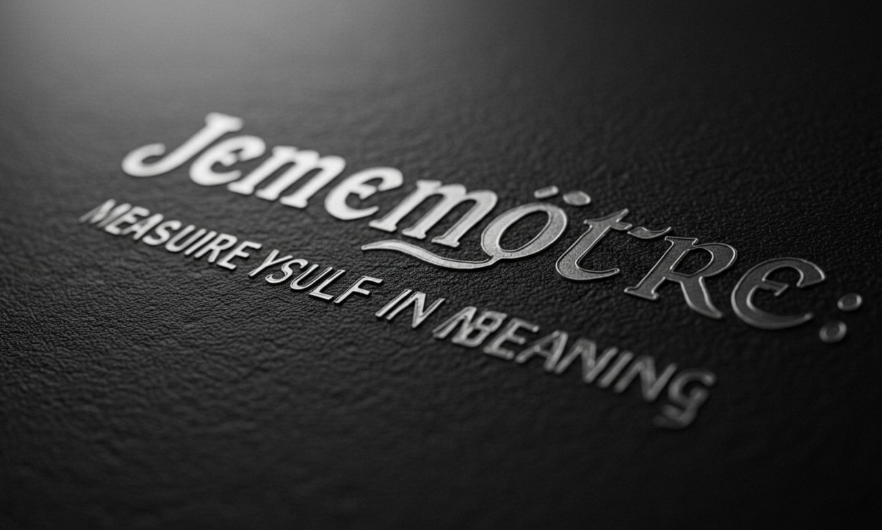 Jememôtre: Measure Yourself in Meaning