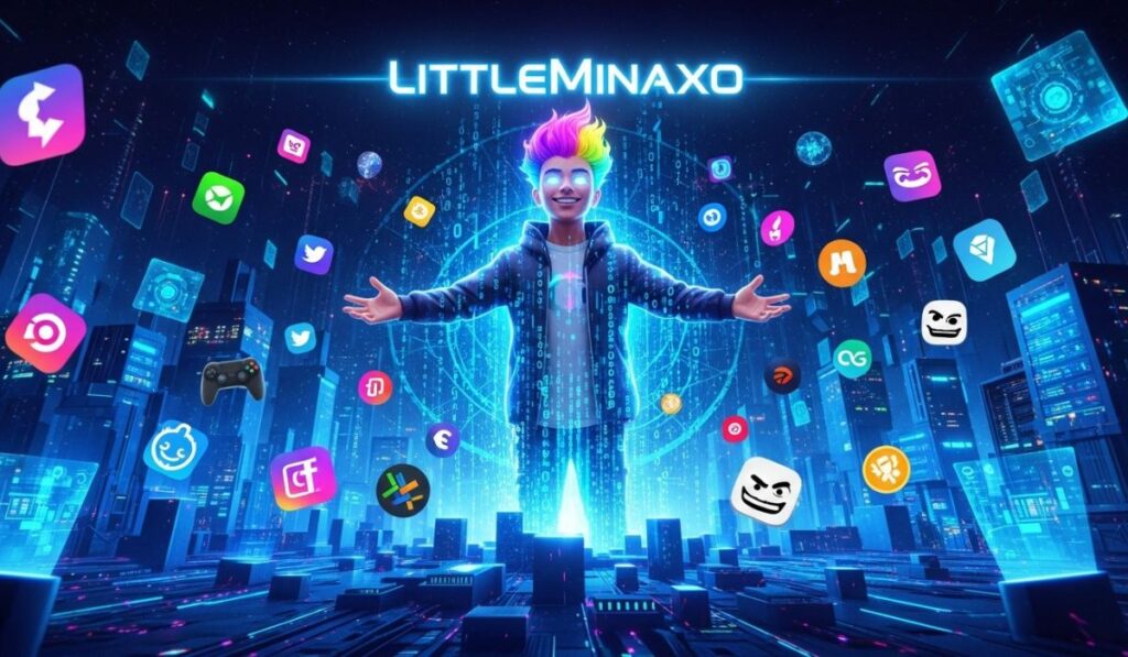 Illustrated concept of littleminaxo digital creator profile